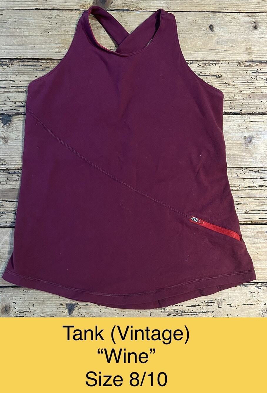 Lululemon Women’s Size 8/10 Wine Tank VINTAGE